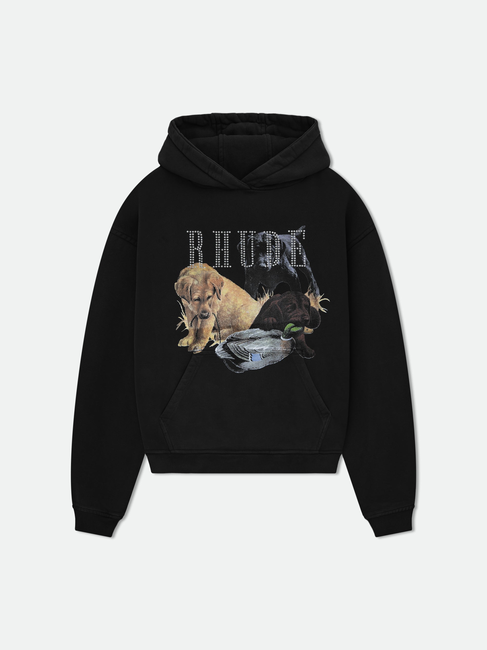 RHINESTONE HUNTING DOG HOODIE