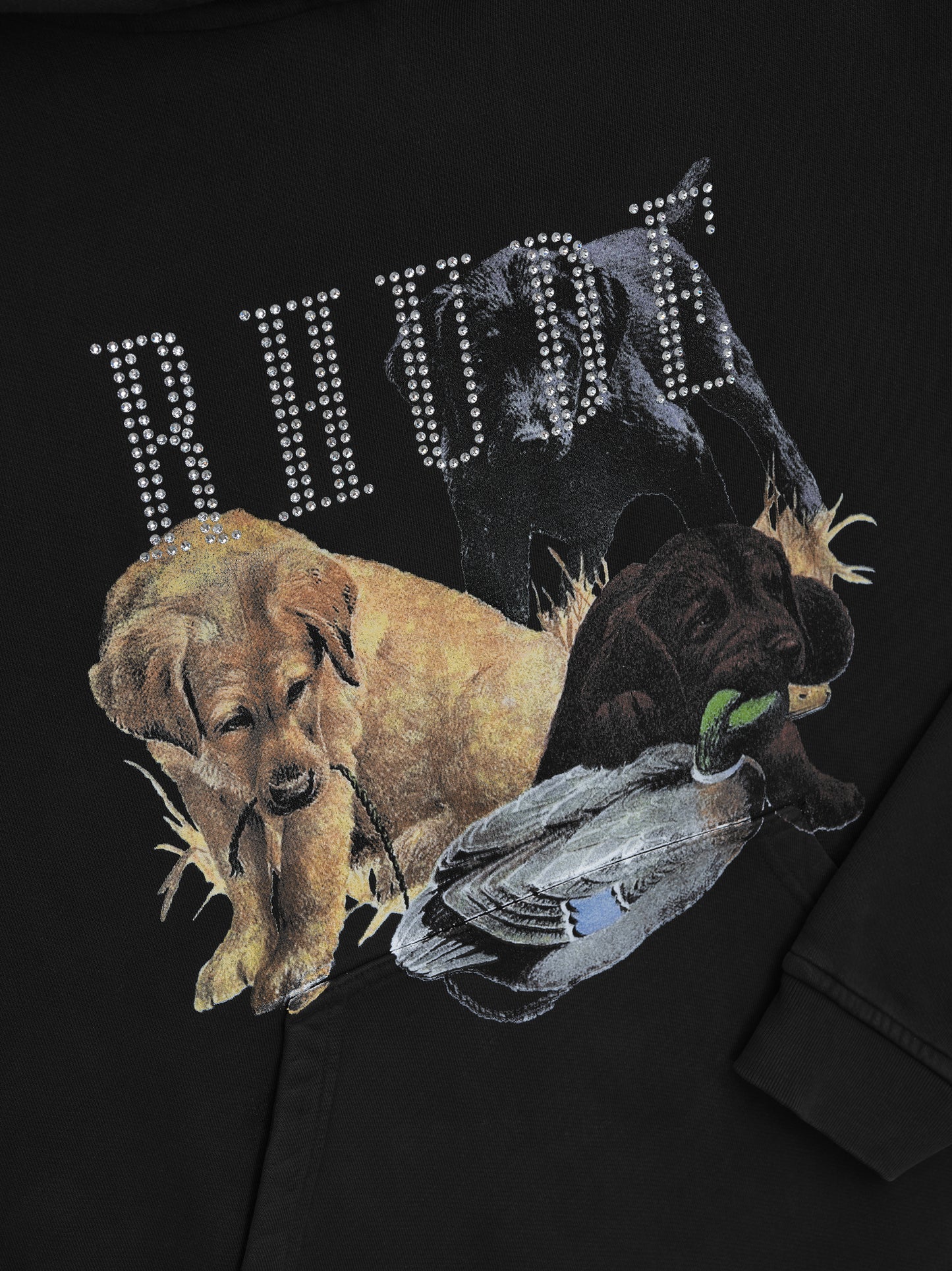 RHINESTONE HUNTING DOG HOODIE