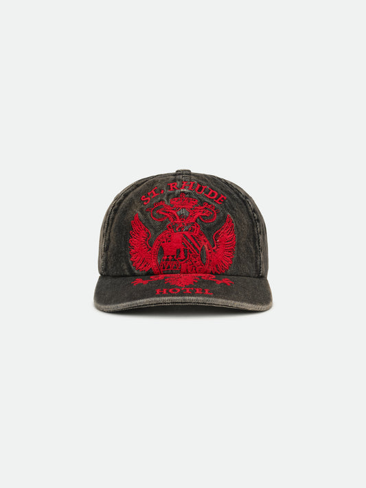 ST. RHUDE SEAL DENIM CURVED BRIM HAT