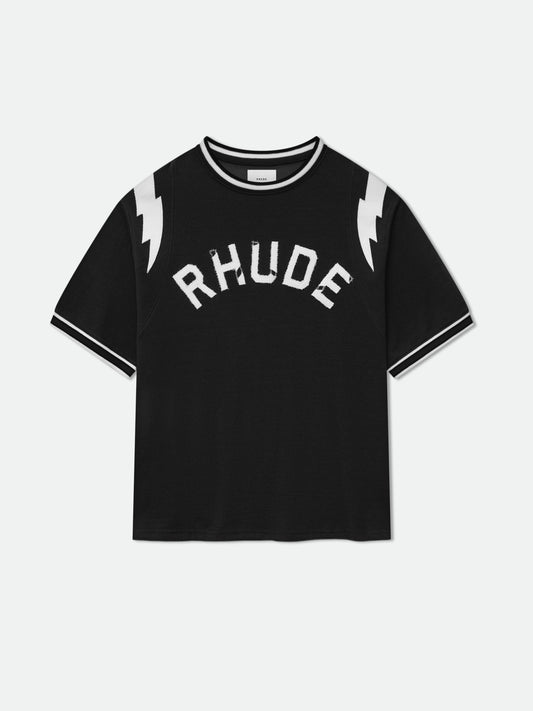 RHUDE LIGHTNING RINGER JERSEY TEE