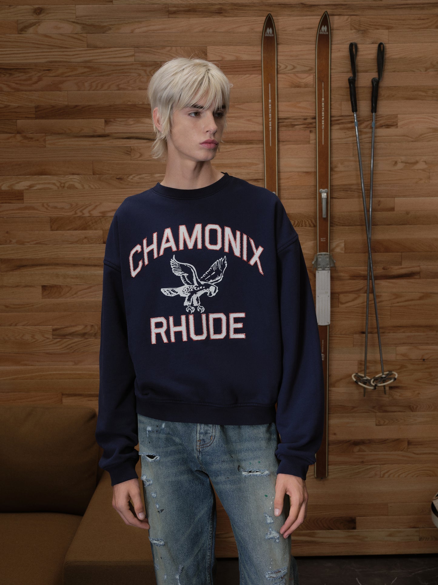 CHAMONIX CREWNECK NAVY