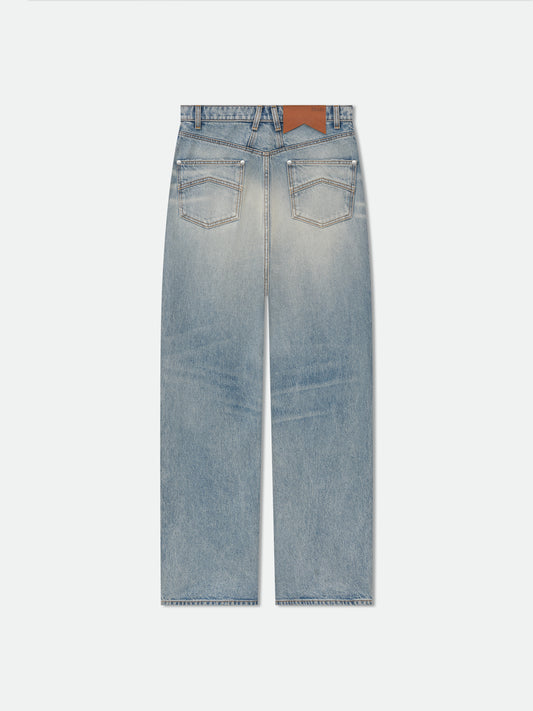 WIDE LEG TRAXEDO DENIM