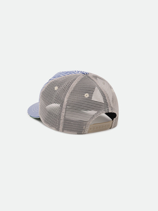 BLUE STRIPED TOBACCO TRUCKER HAT