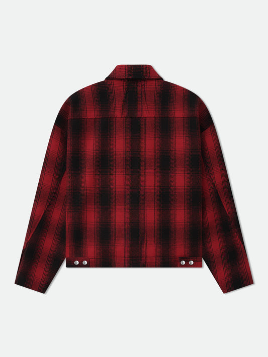 RHUDE LOGO FLANNEL WORK JACKET