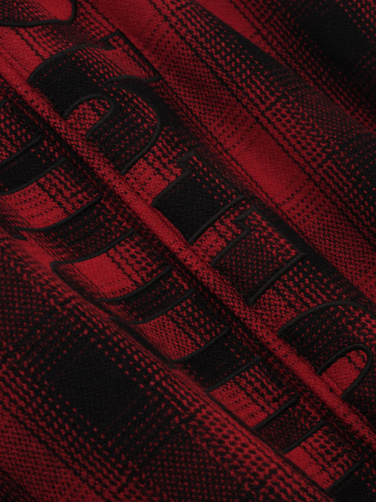 RHUDE LOGO FLANNEL WORK JACKET