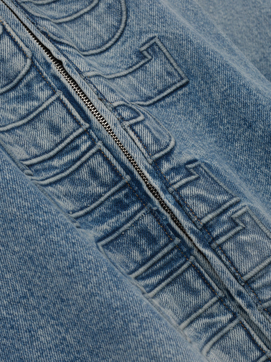 DENIM LOGO CORD COLLAR WORK JACKET