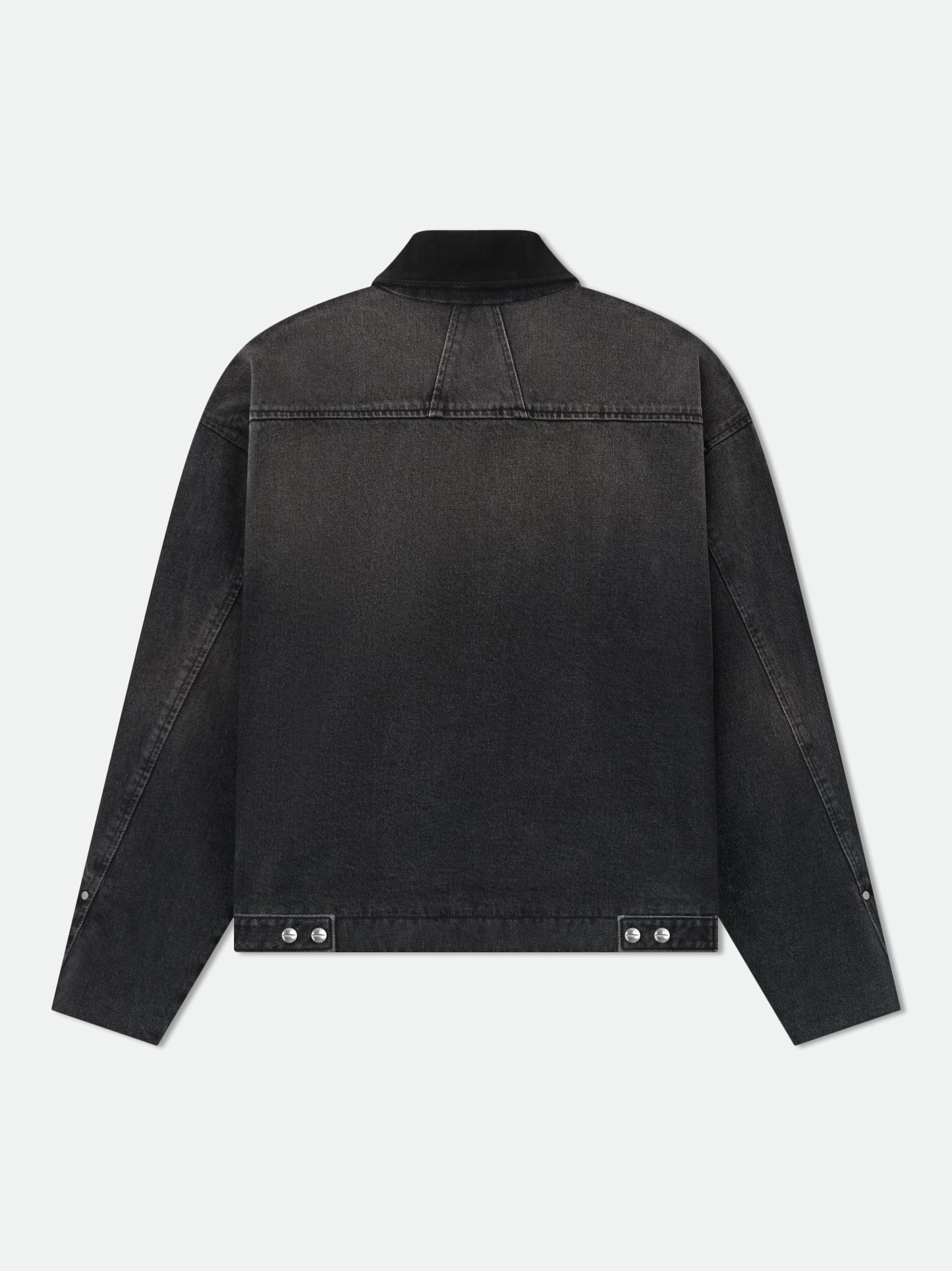 DENIM LOGO SUEDE COLLAR WORK JACKET