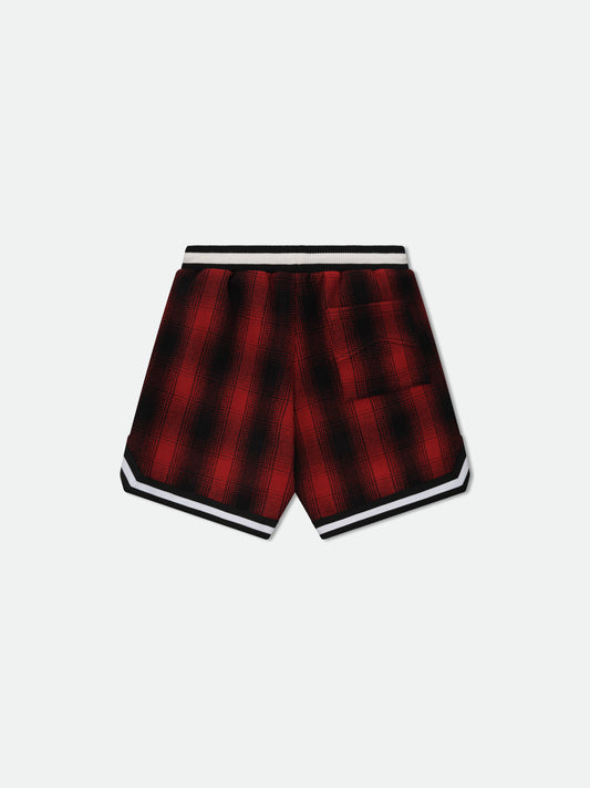 FLANNEL RHUDE COLLEGIATE COURT LOGO SHORT