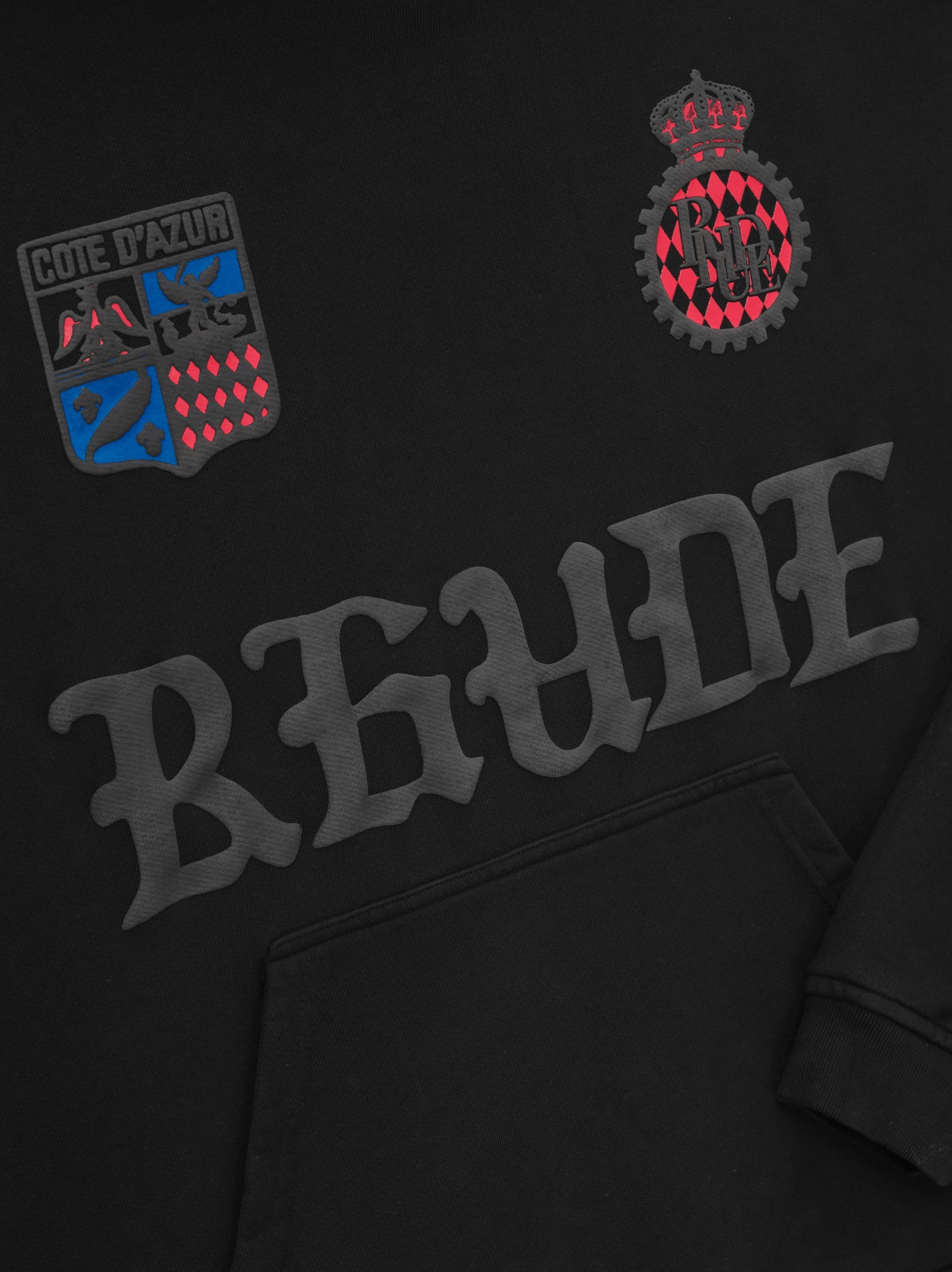 RHUDE COTE D'AZUR CREST OVERSIZED HOODIE