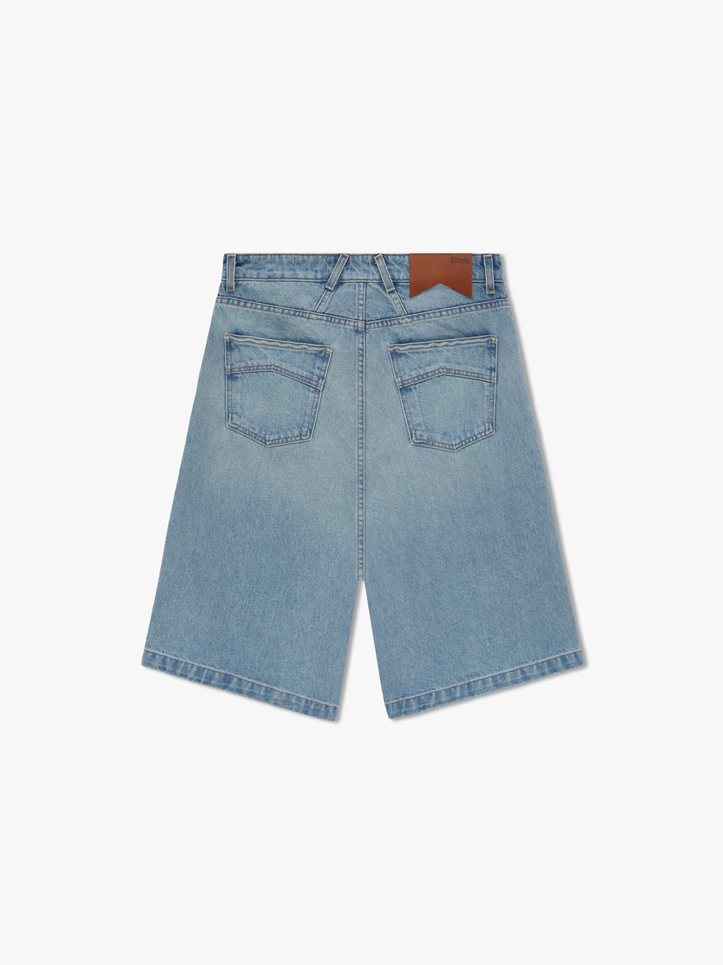 DROP CROTCH DENIM SHORTS