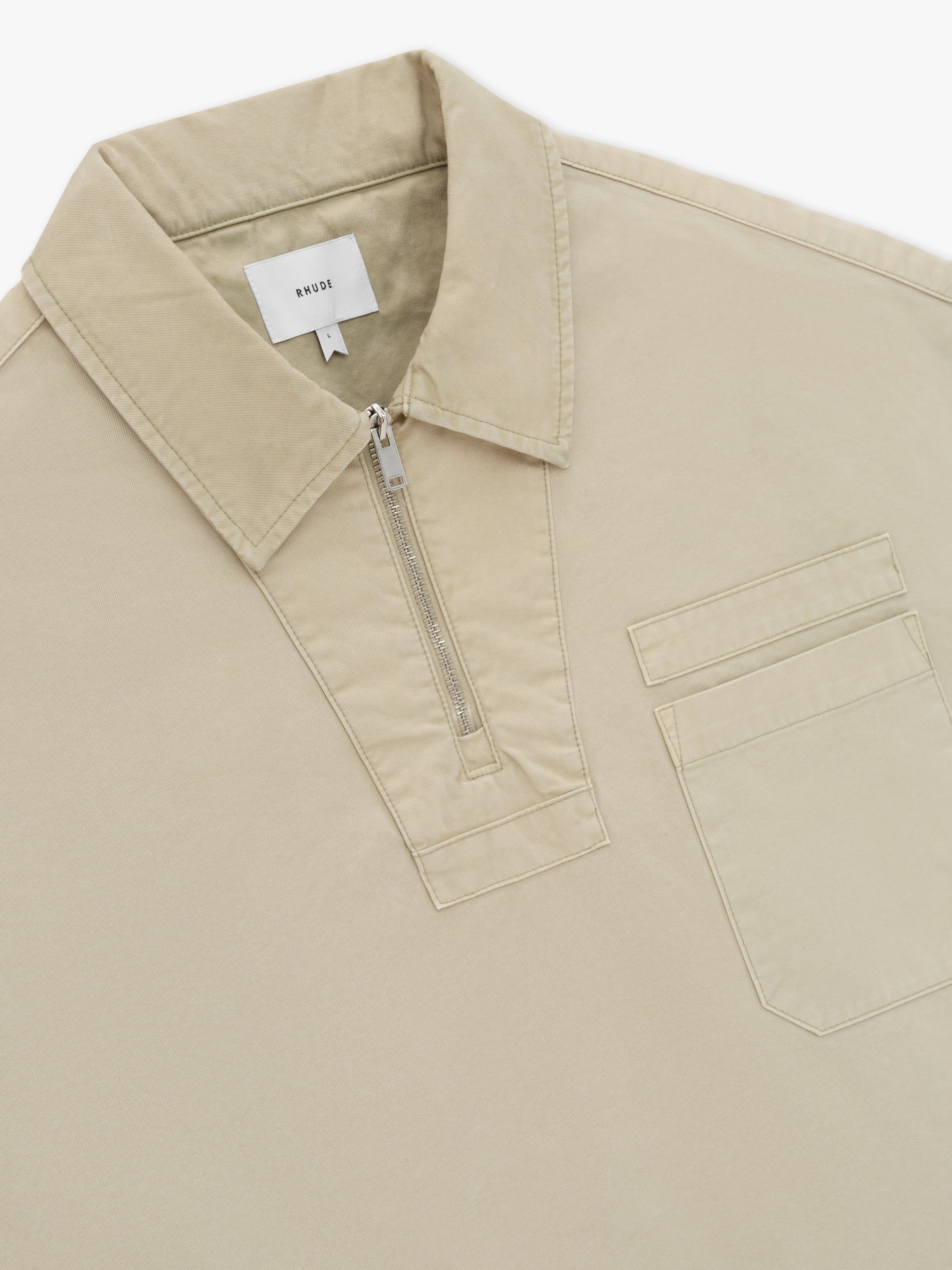 BOXY HALF-ZIP SPRAY SHIRT – R H U D E