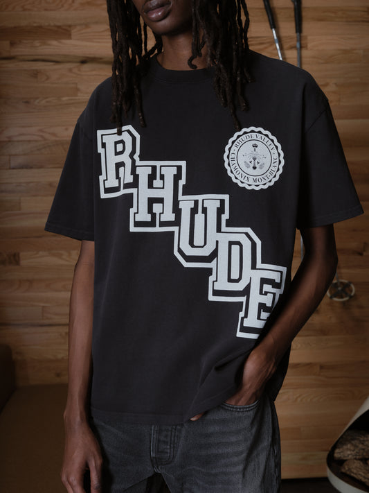 RHUDE COLLEGIATE CREST TEE