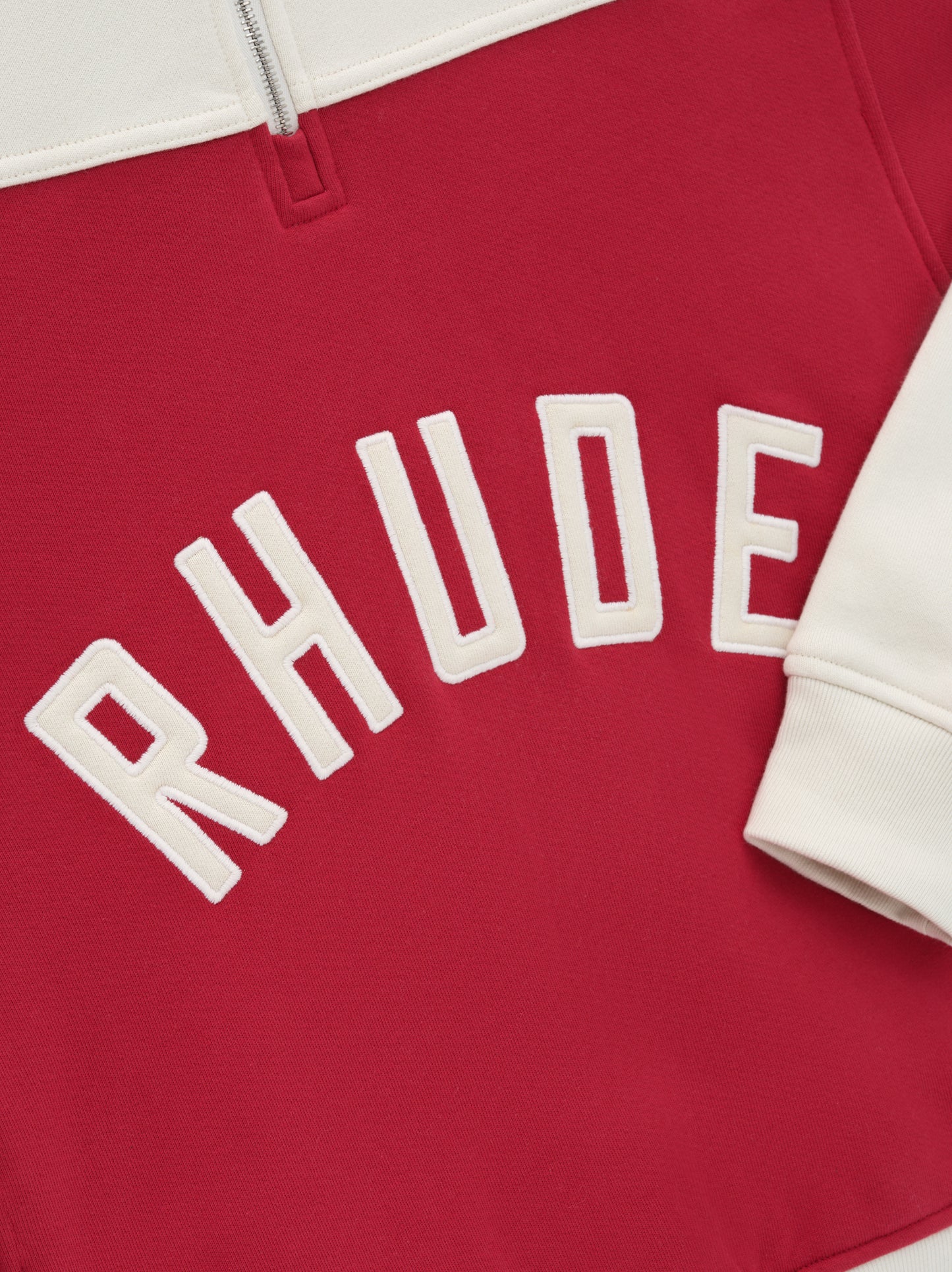 RHUDE CONTRAST QUARTER-ZIP VARSITY