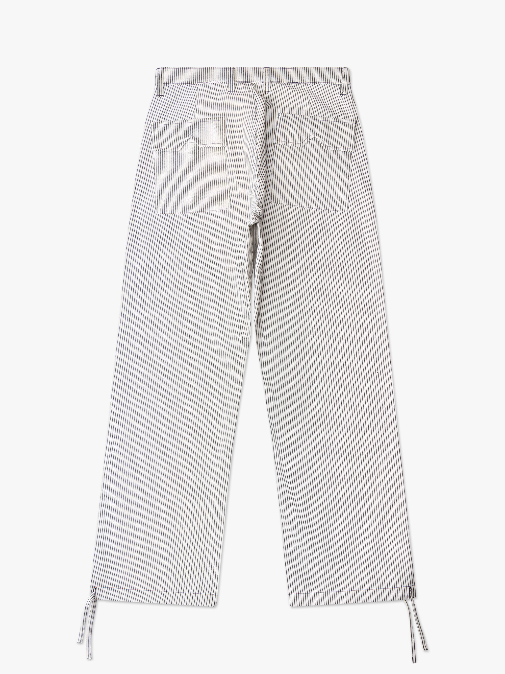 Grey Striped Straight Fit Cotton Pants – TJORI