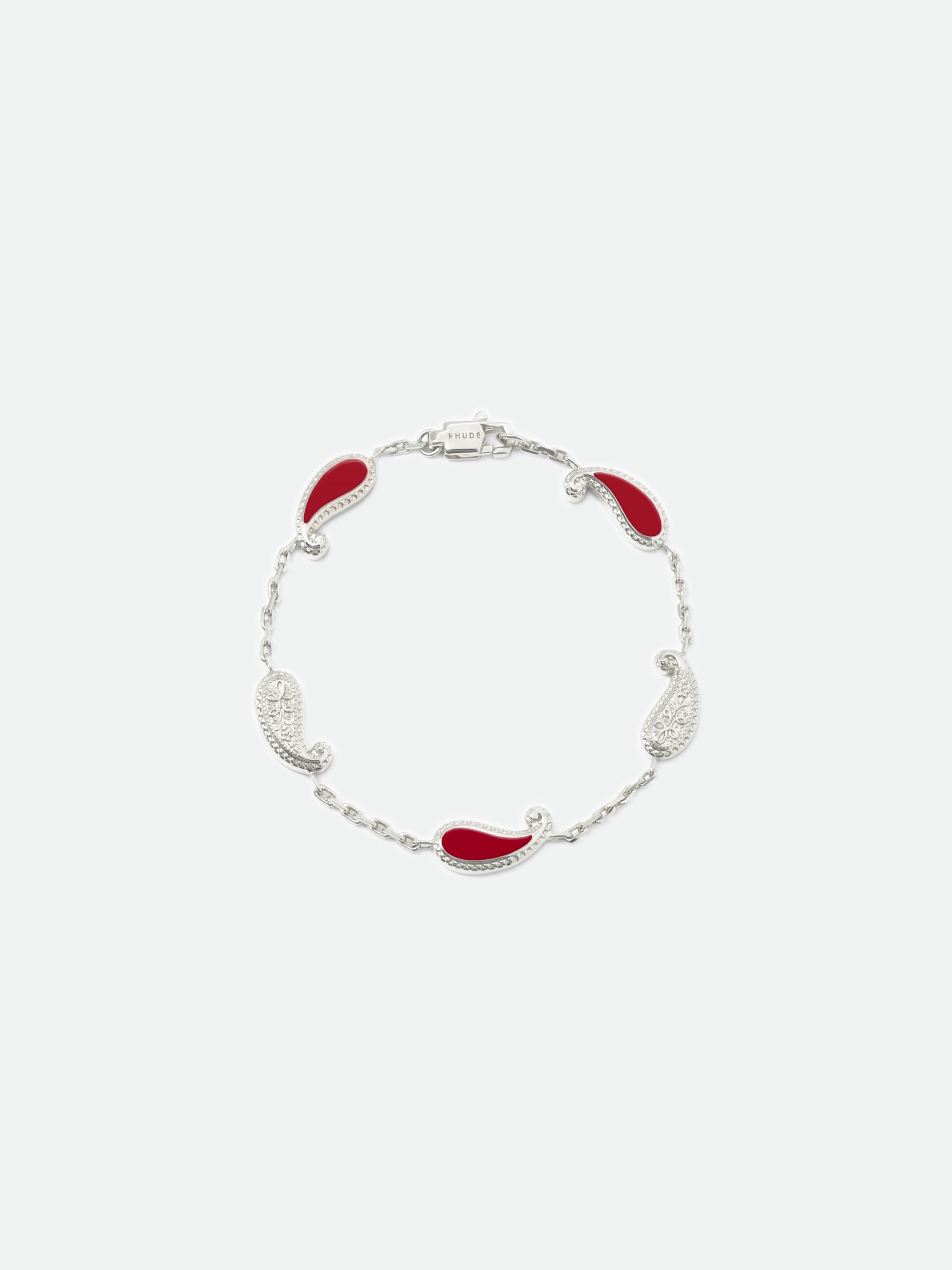 TEARS OF JOY BRACELET — 14K WHITE GOLD/CARNELIAN