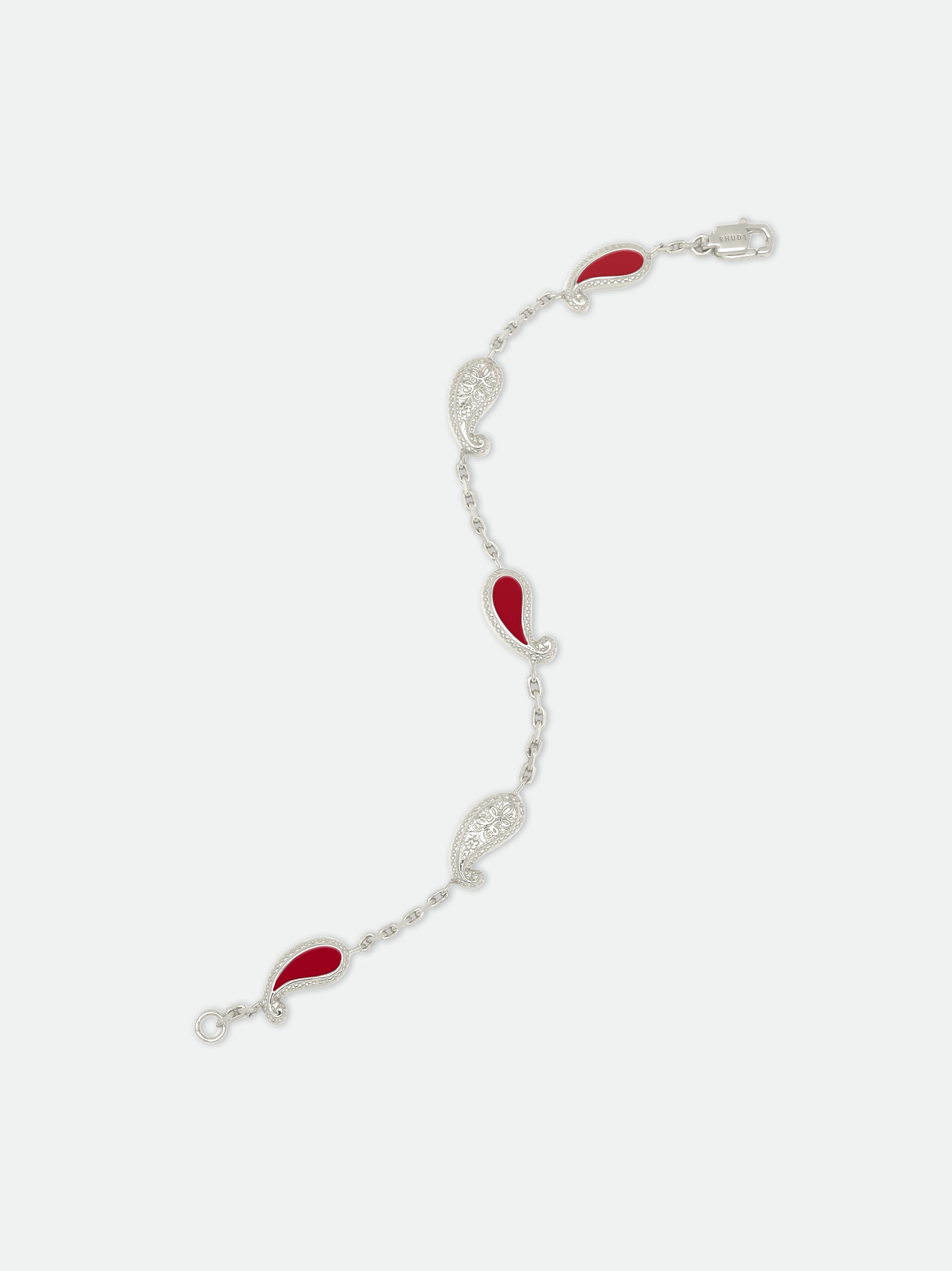 TEARS OF JOY BRACELET — 14K WHITE GOLD/CARNELIAN