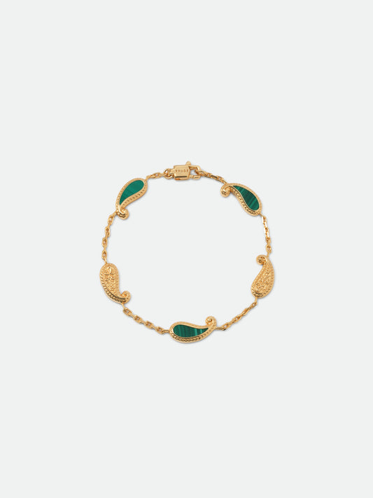 TEARS OF JOY BRACELET — GOLD/MALACHITE