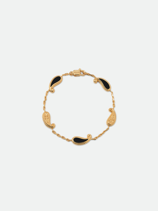 TEARS OF JOY BRACELET — GOLD/ONYX