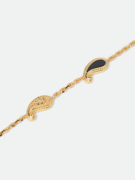 TEARS OF JOY BRACELET — GOLD/ONYX