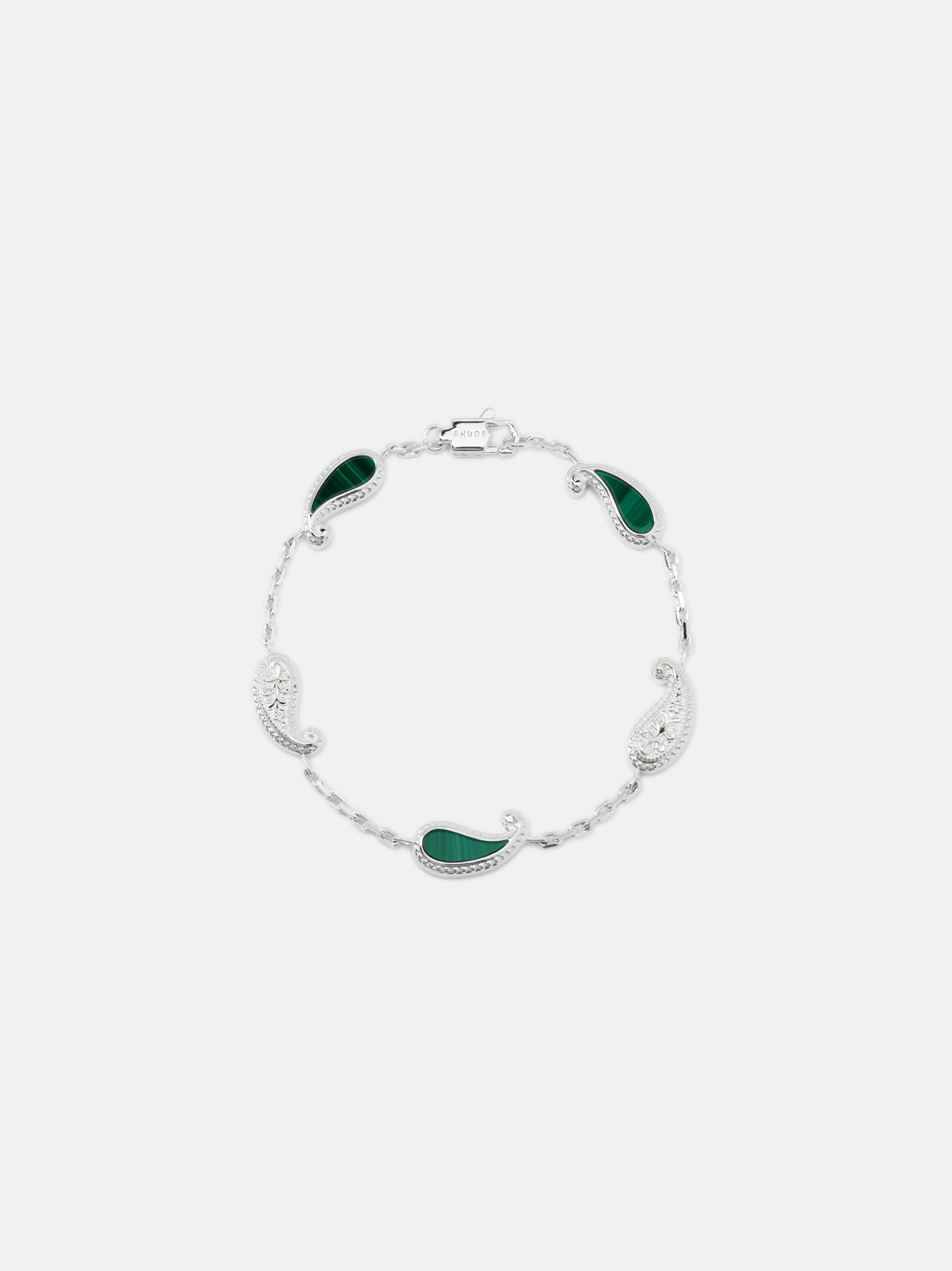 TEARS OF JOY BRACELET — SILVER/MALACHITE