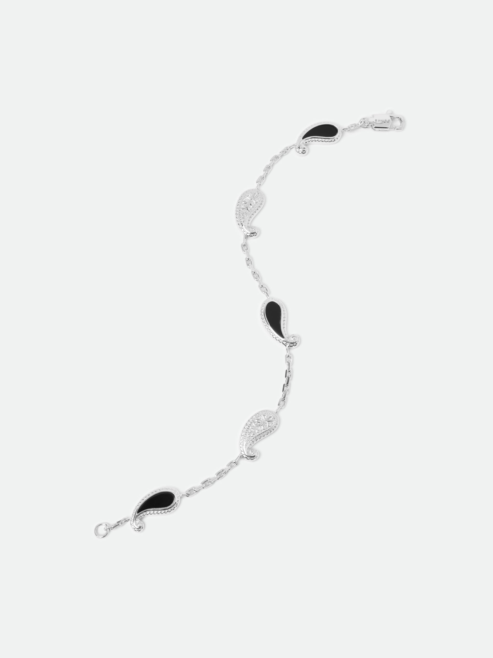 TEARS OF JOY BRACELET — SILVER/ONYX