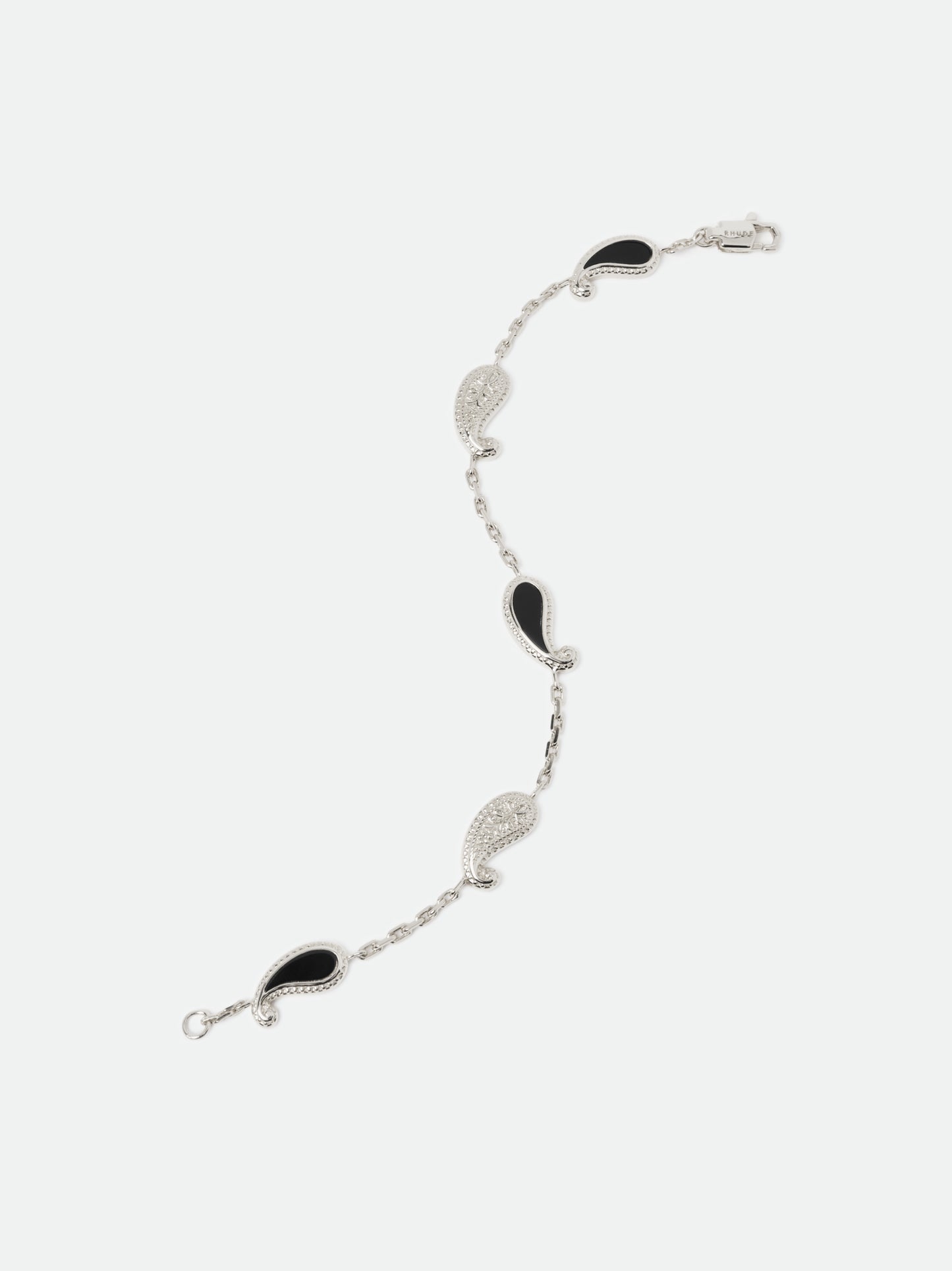 TEARS OF JOY BRACELET — 14K WHITE GOLD/ONYX