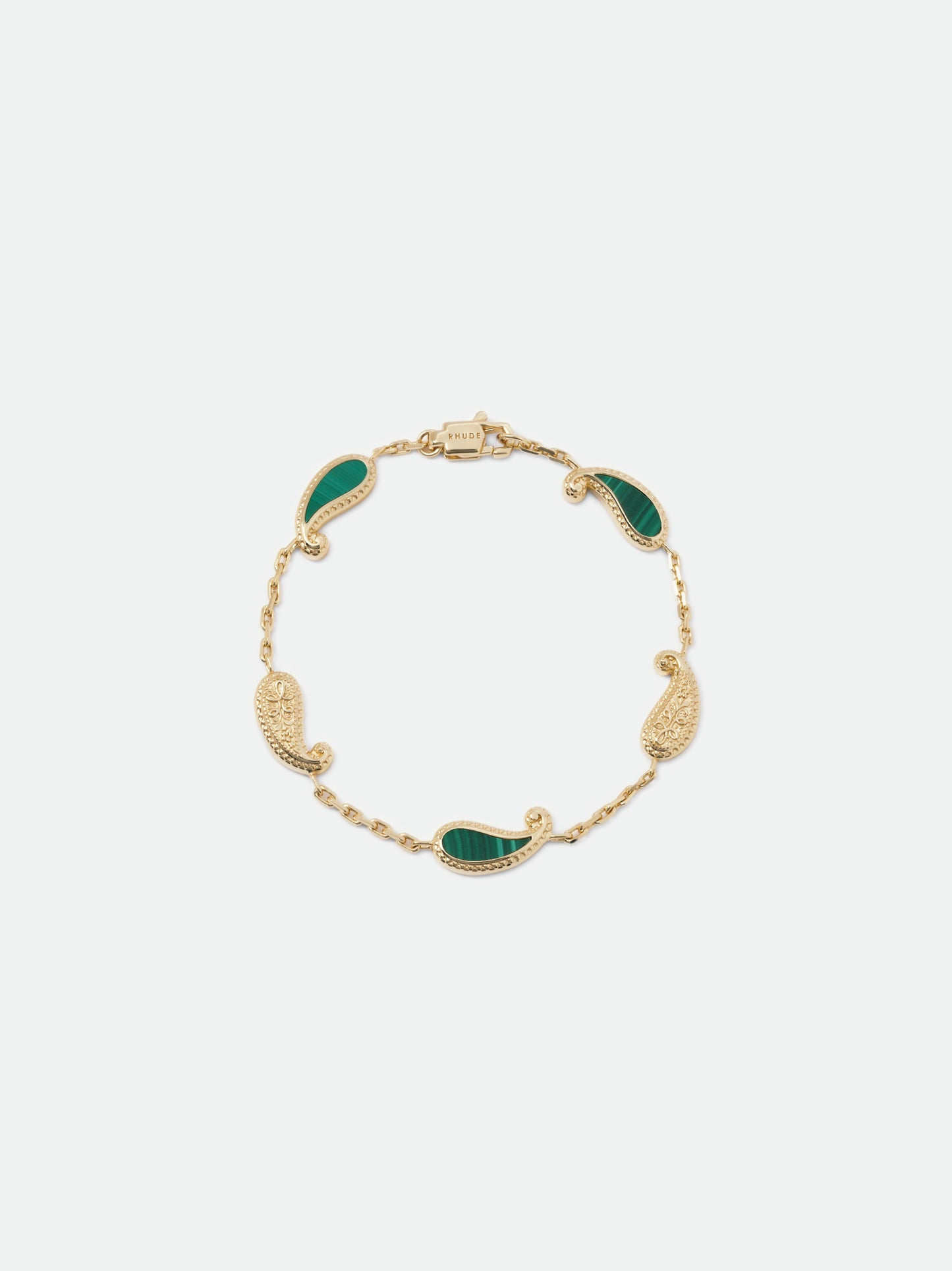 TEARS OF JOY BRACELET — 14K YELLOW GOLD/MALACHITE