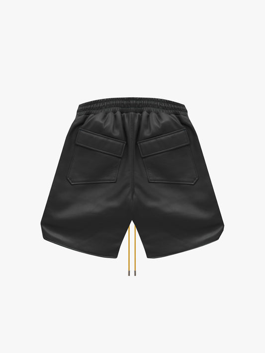 RH LOGO SHORTS - LEATHER