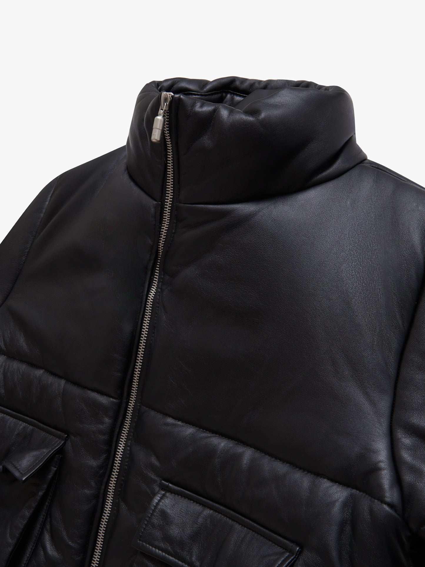 LEATHER PUFFER JACKET