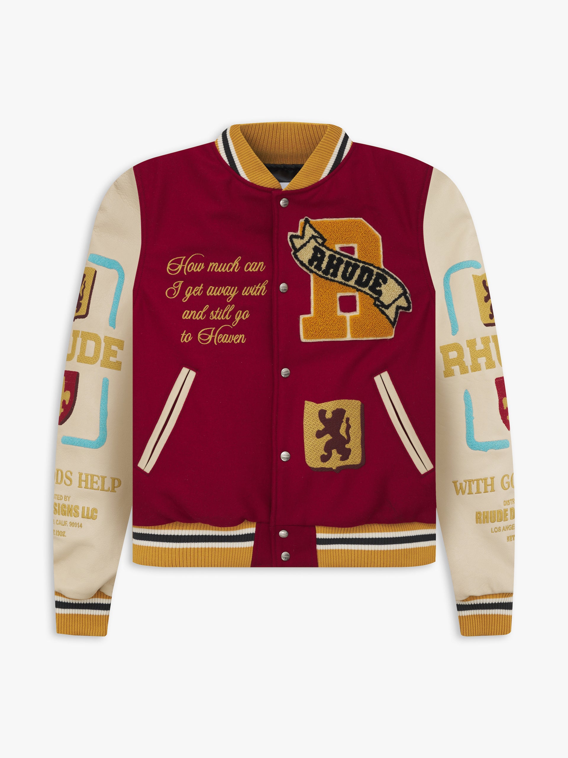 Korean Bear Green Varsity Jacket Embroidery College Jacket 