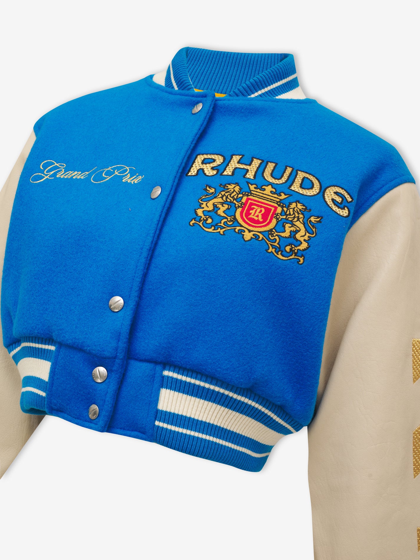 WOMENS F1 CROPPED VARSITY JACKET R H U D E