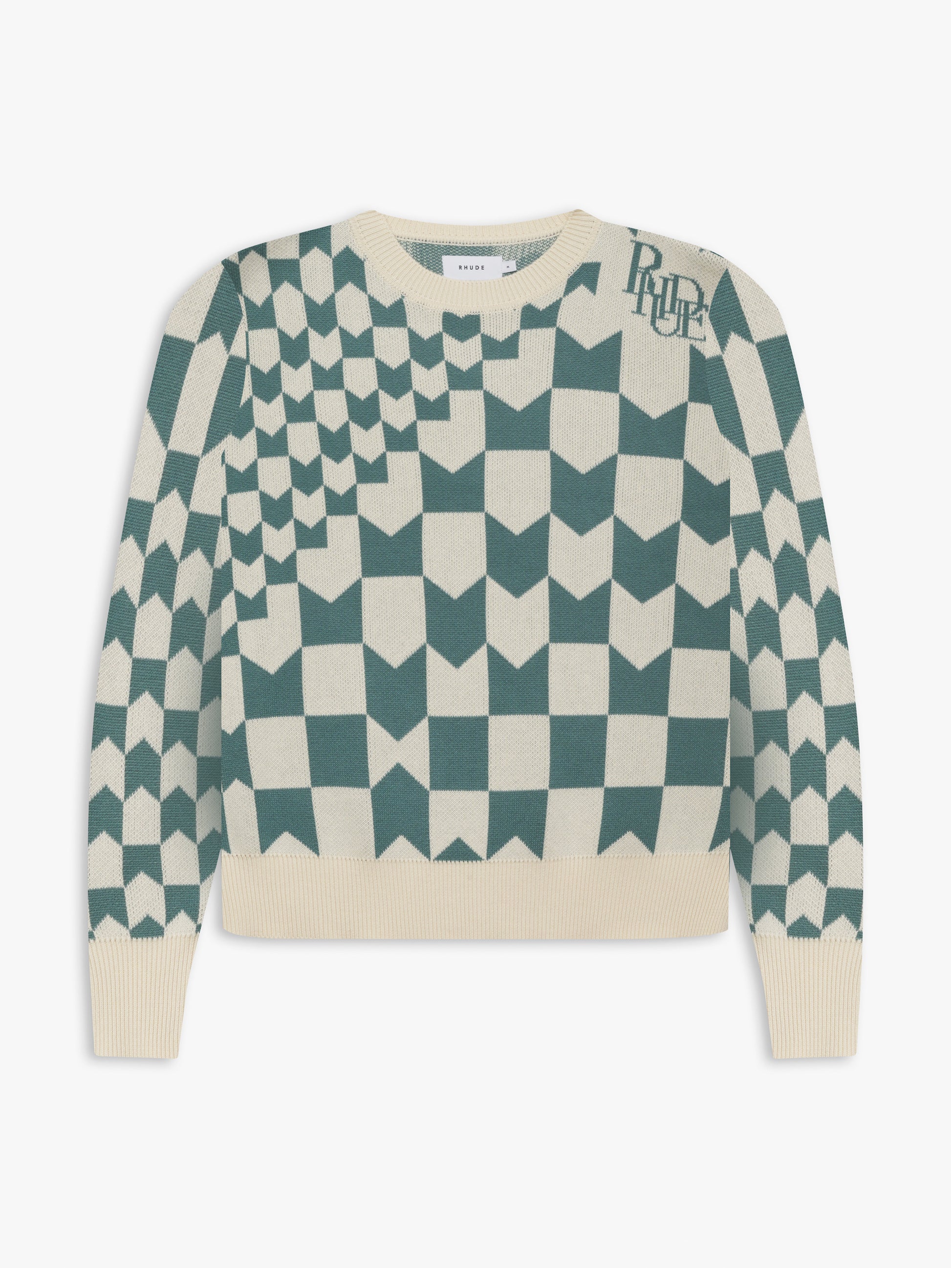 Rhude intarsia knit sweater men wool in 2023