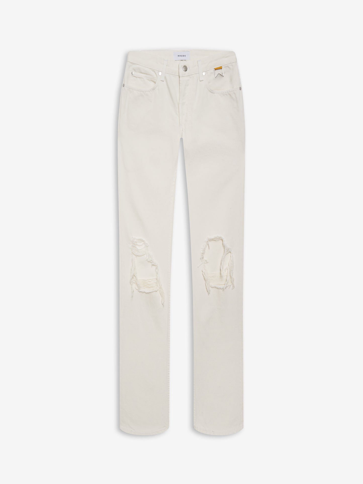 WHITE DISTRESSED CLASSIC DENIM