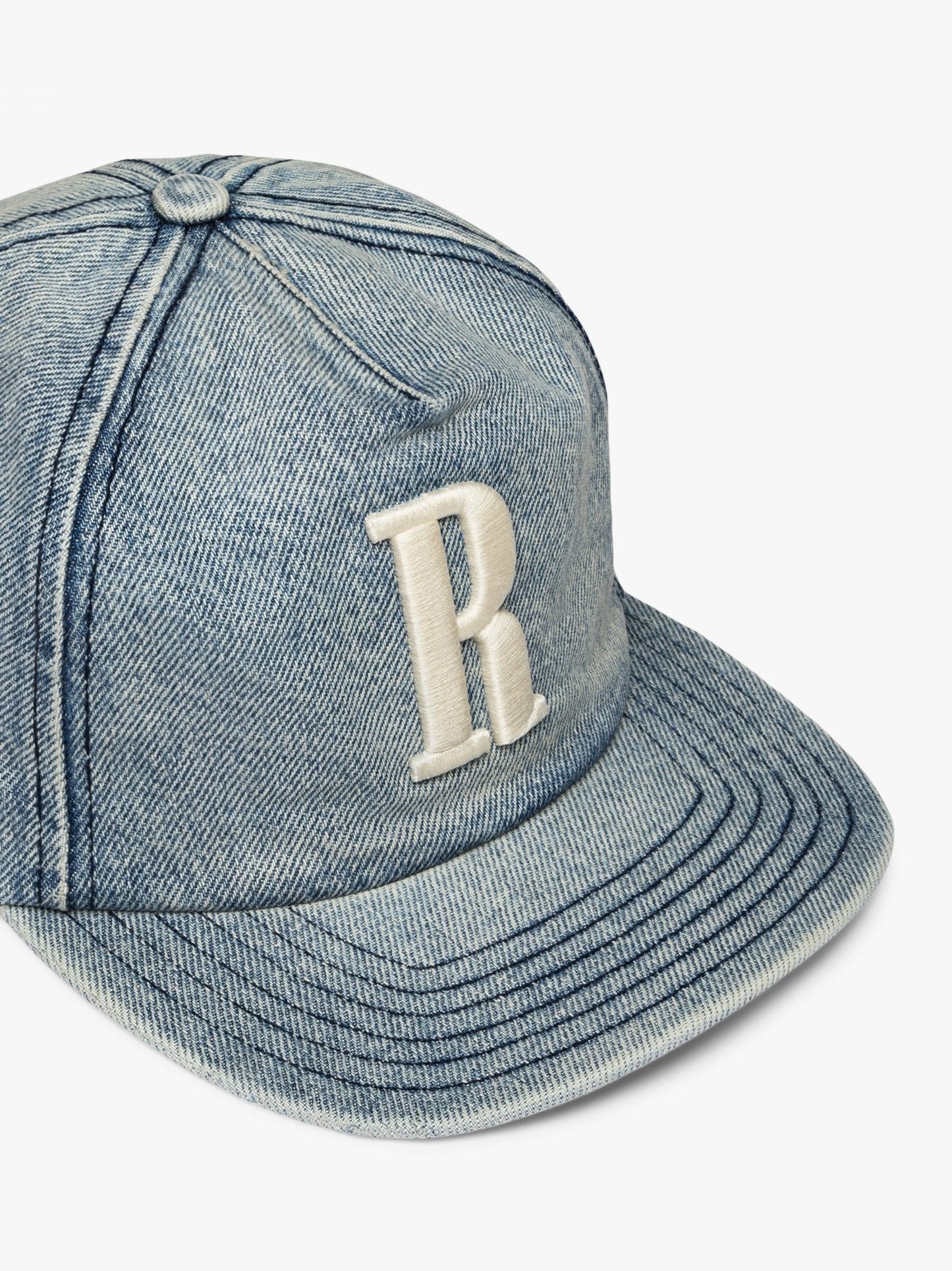 R LOGO LIGHT DENIM HAT