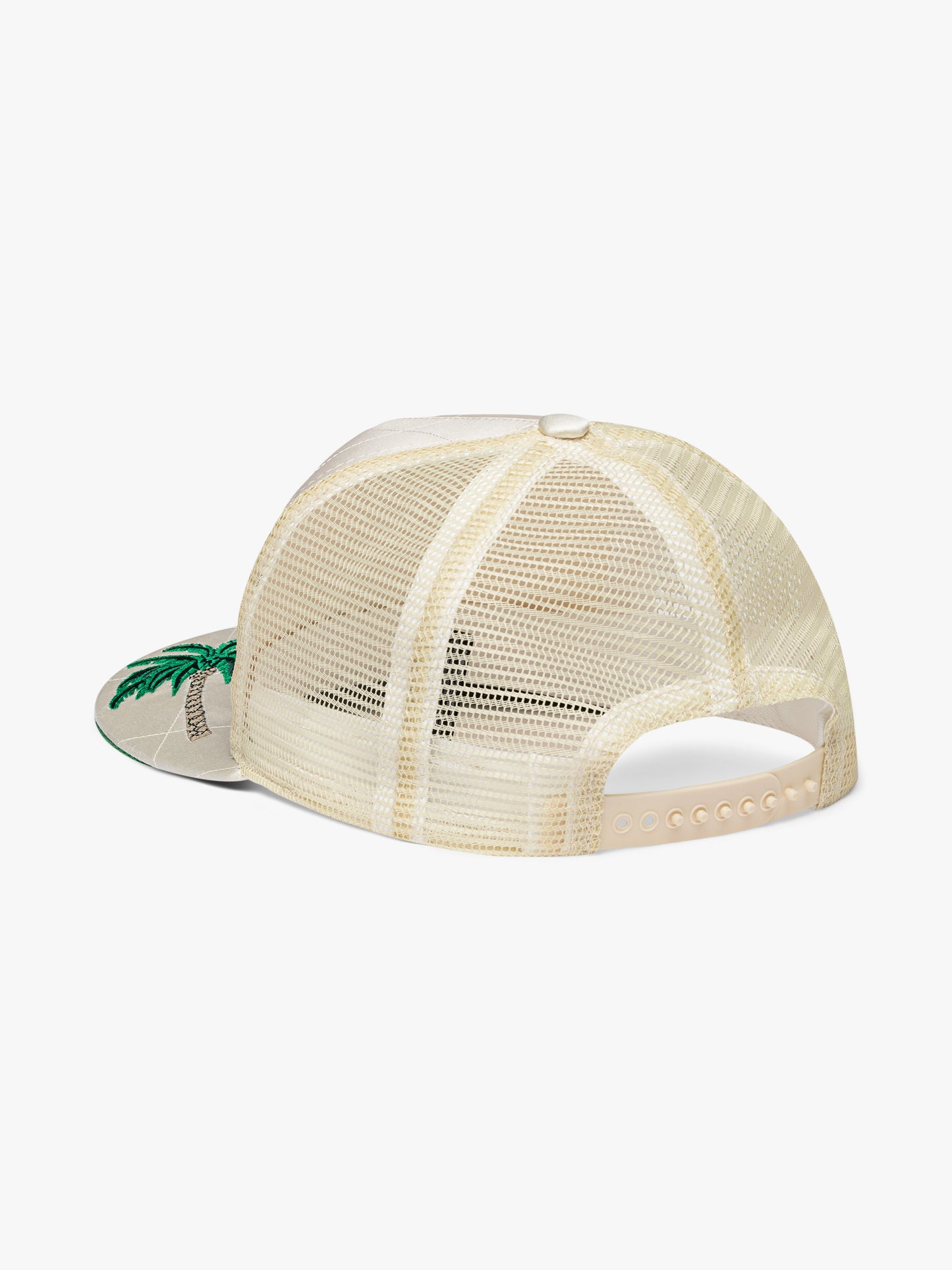 PALM TREE QUILTED SATIN HAT