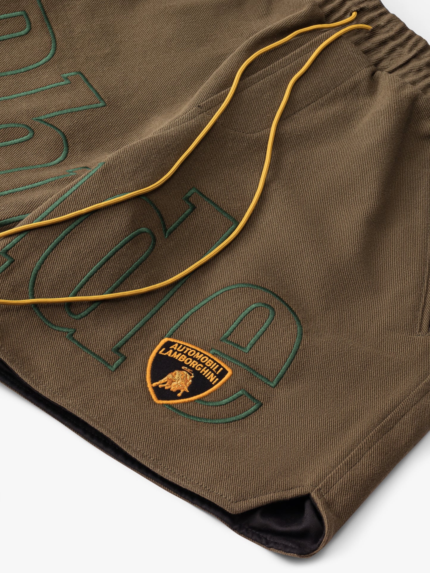 MILITARY TWILL EMBROIDERED LOGO SHORTS